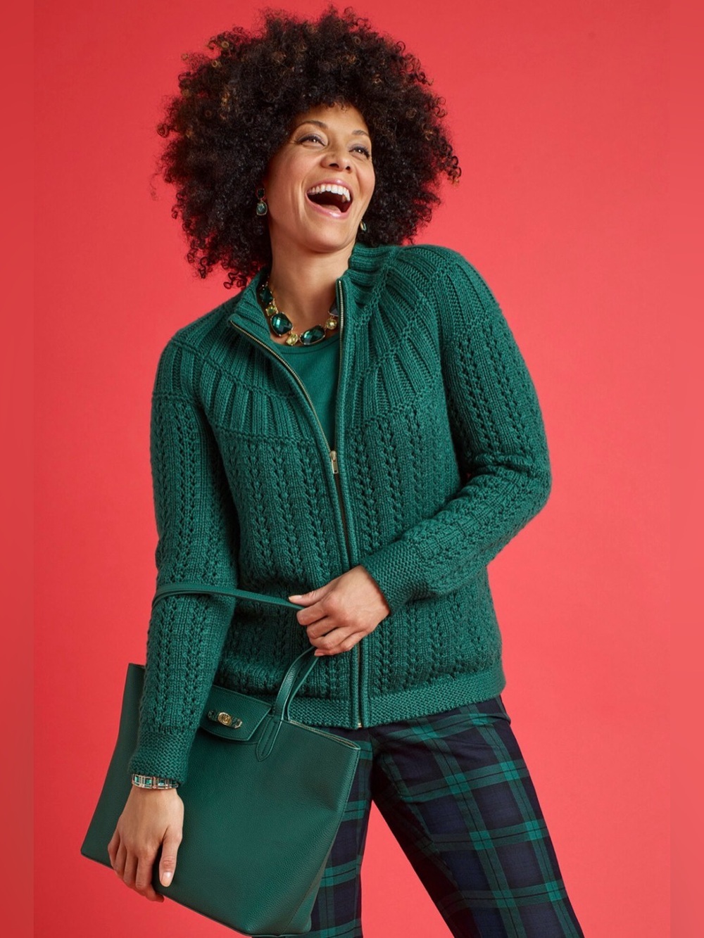 talbots hampshire blackwatch plaid trousers